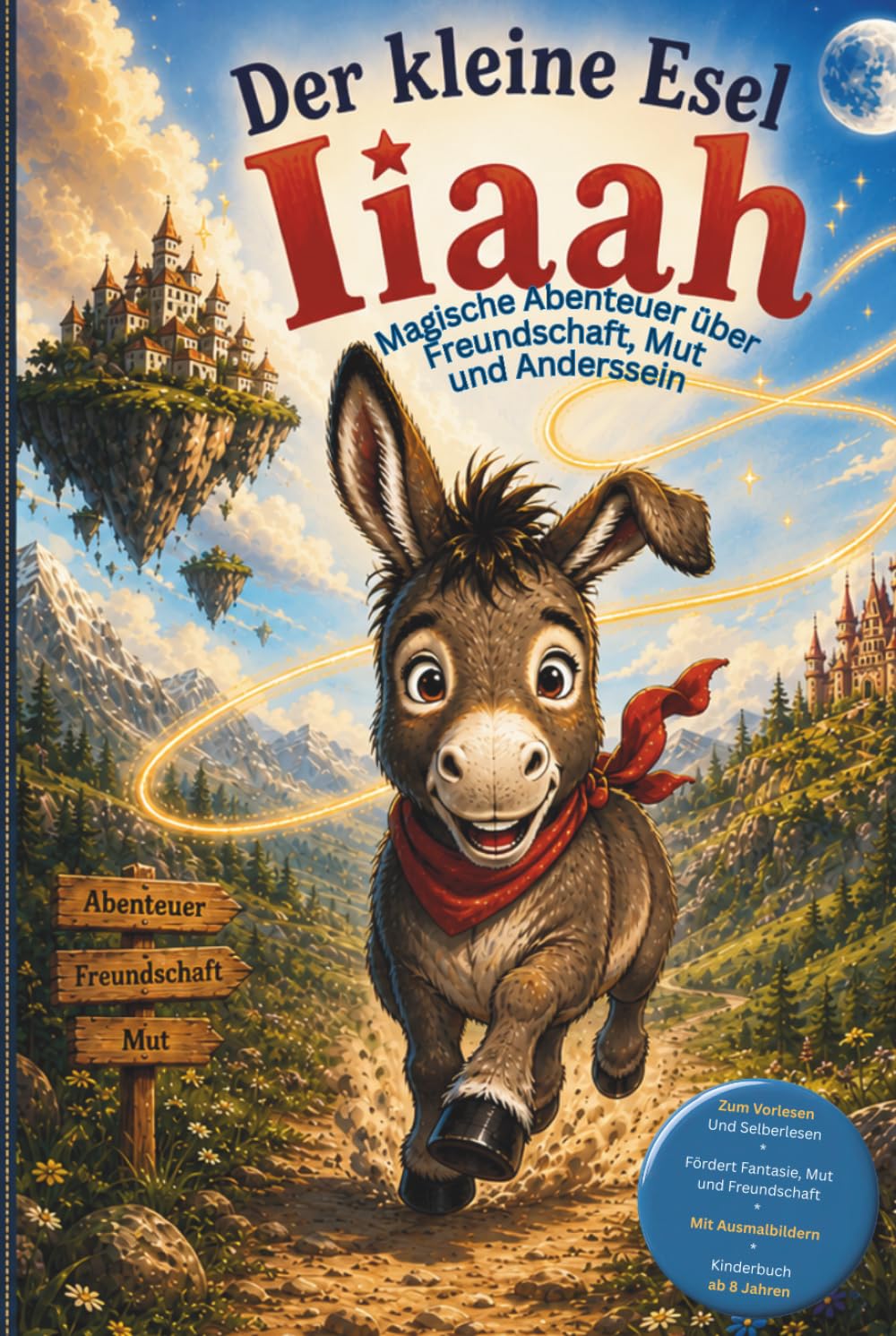 Der kleine Esel Iiaah: Magische Abenteuer über Freundschaft, Mut und das Anderssein - Kinderbuch ab 8 Jahren – Zum Vorlesen und Selberlesen – Fördert Fantasie und Selbstvertrauen – Mit Ausmalbildern