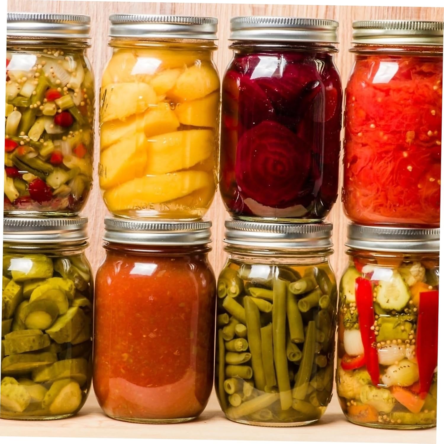 Cabilock 50sets Tinplate Lid Jar Covers Split-type Mason Jars Lids Airtight Food Storage