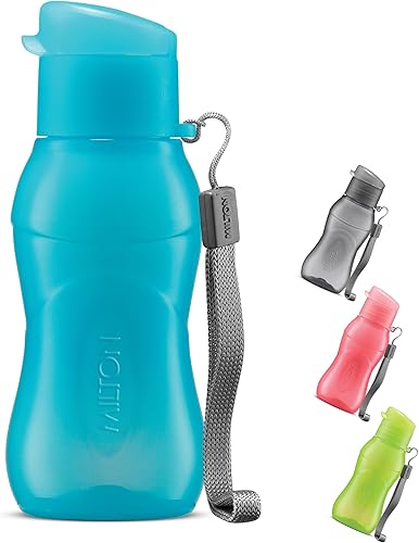 MILTON Botella de agua de viaje, 1 botella deportiva reutilizable con tapa de cierre fácil de abrir y cuello a prueba de fugas, botellas de agua de