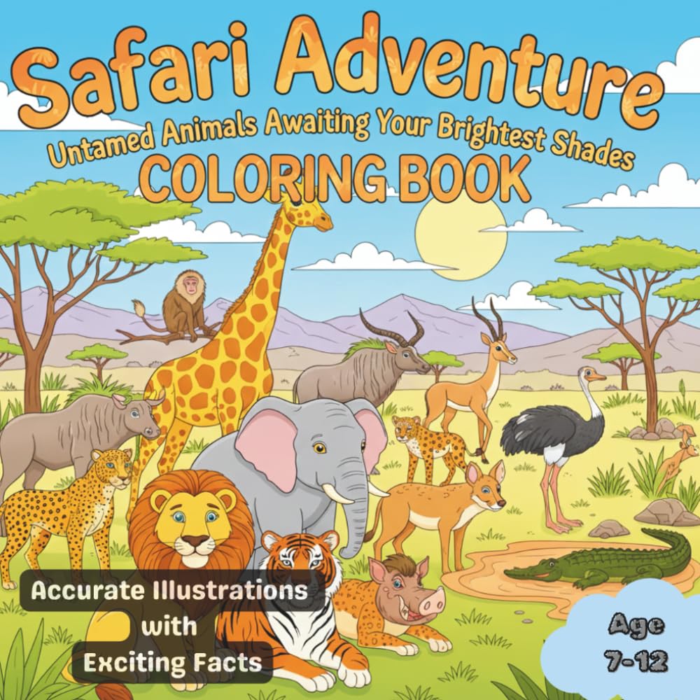 Color Safari Adventure: Untamed Animals Awaiting Your Brightest Shades