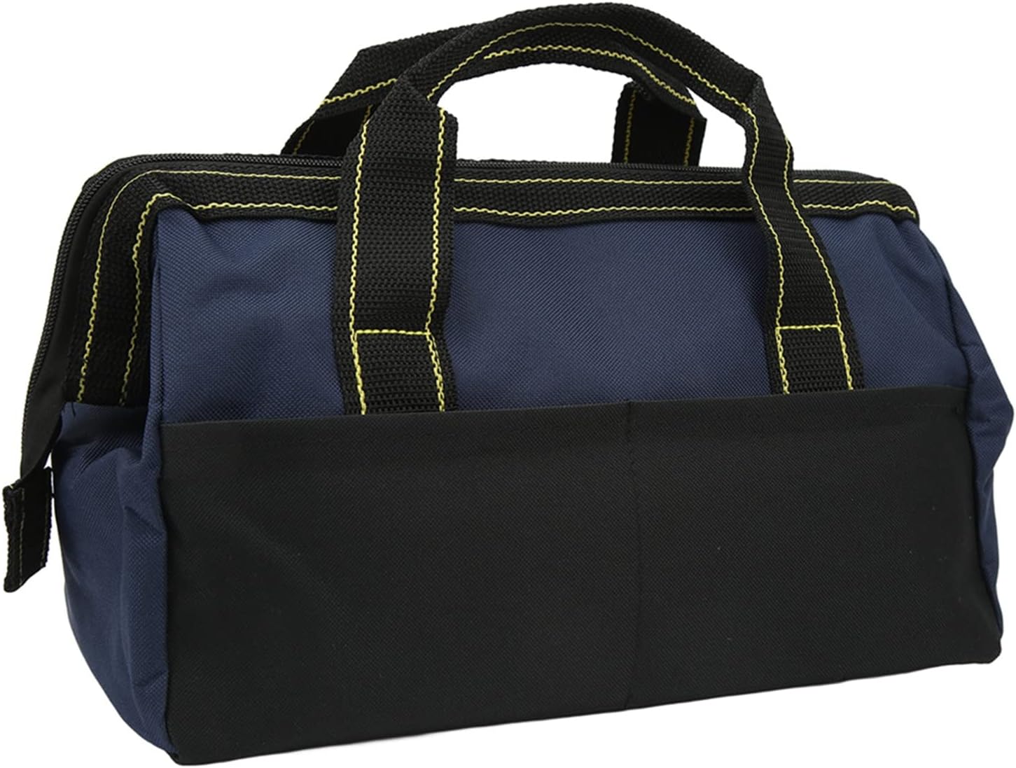 Heavy Duty Tool Bag, 1680D Oxford Cloth, Multiple Pockets, Black Blue, 13 Inch, Open Top Design