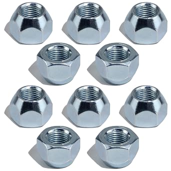 10pcs 1/2"-20 Trailer Lug Nut, Trailer Wheel 509 Lug Nut Axle Hub Tire Lug Nut Open End Acorn Nut Dexter EZ Lube Trailer Camper RV 1/2" Stud, Zinc Plated