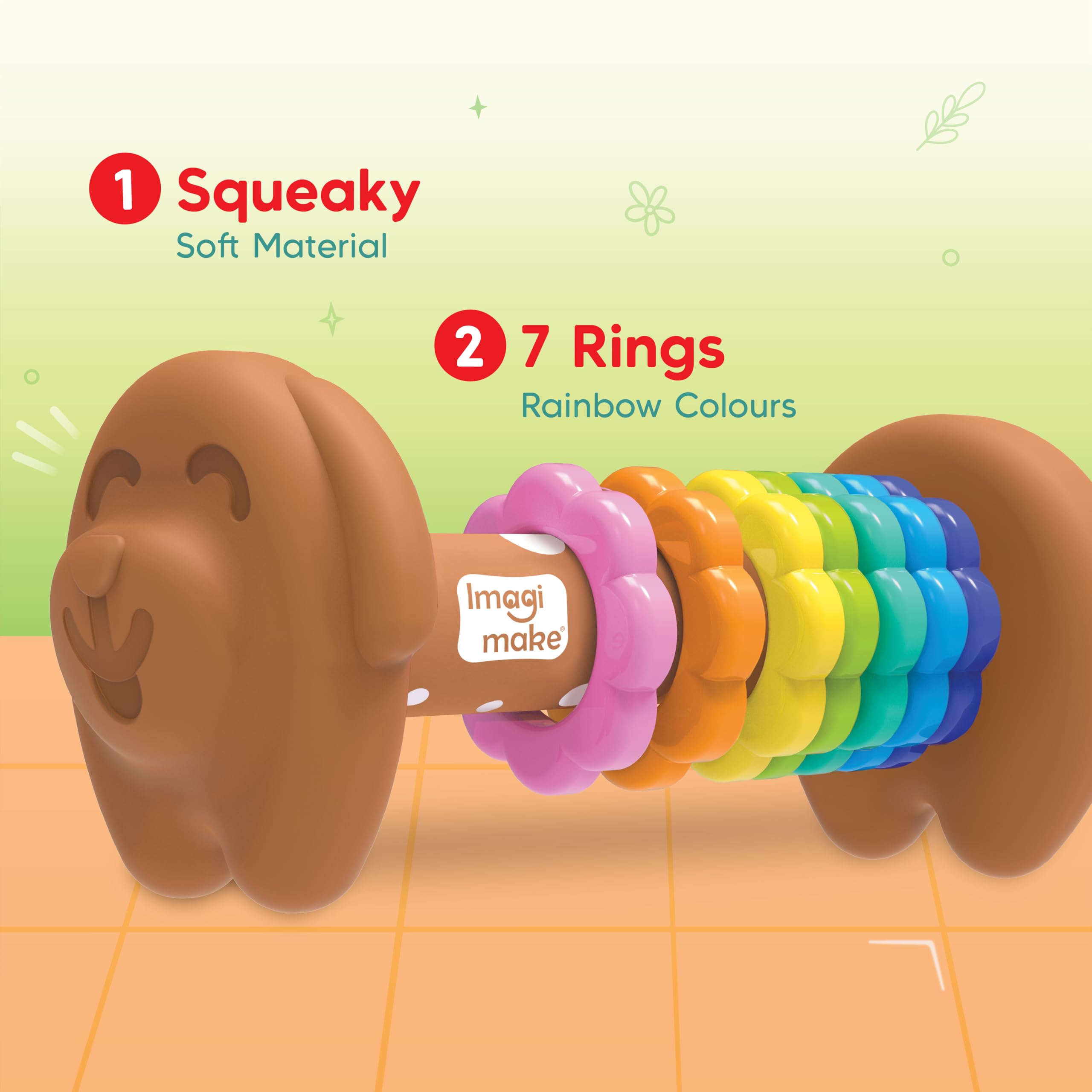 Imagimake Tummy Time Puppy | Baby Toy for Infants Age 3+ Months