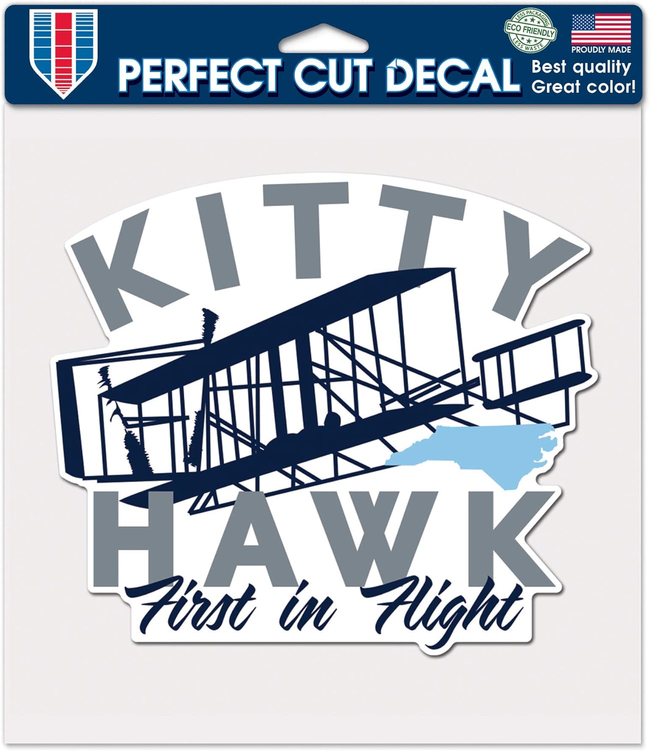 WinCraft Destination North Carolina Kitty Hawk City/North Carolina Kitty Hawk Perfect Cut Color Decal 8" x 8"City/North Carolina Kitty Hawk Perfect Cut Color Decal 8" x 8", Multi, NA