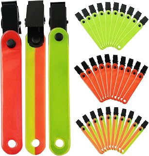 36pcs Fluorescent Trail Marker Clip Reflective Hiking Marker with Clip High Visibility PVC Strap for Hunting, Camping and Outdoor Use