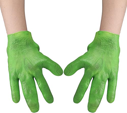Miniatura 2 de Guantes de alienígena verdes para adultos y niños, accesorios de disfraz de alienígena, guantes de monstruo para adultos para Halloween