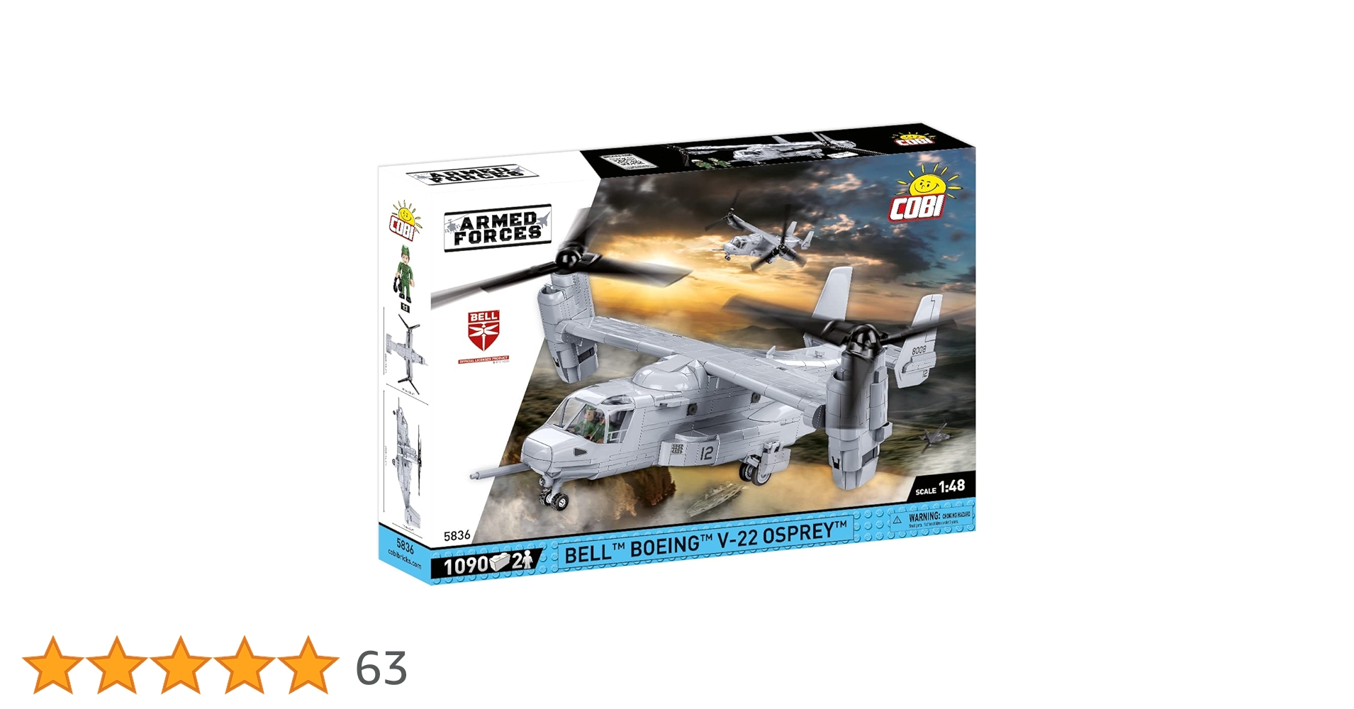 Amazon.co.jp: COBI ブロック アメリカ軍 オスプレイ V-22 1/48 1090