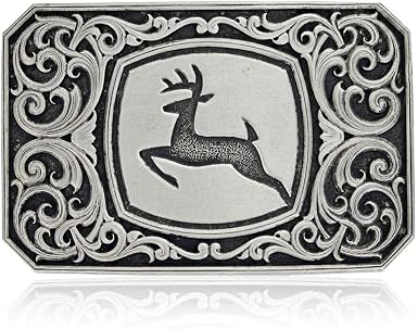 John Deere Attitude Western Belt Buckle 