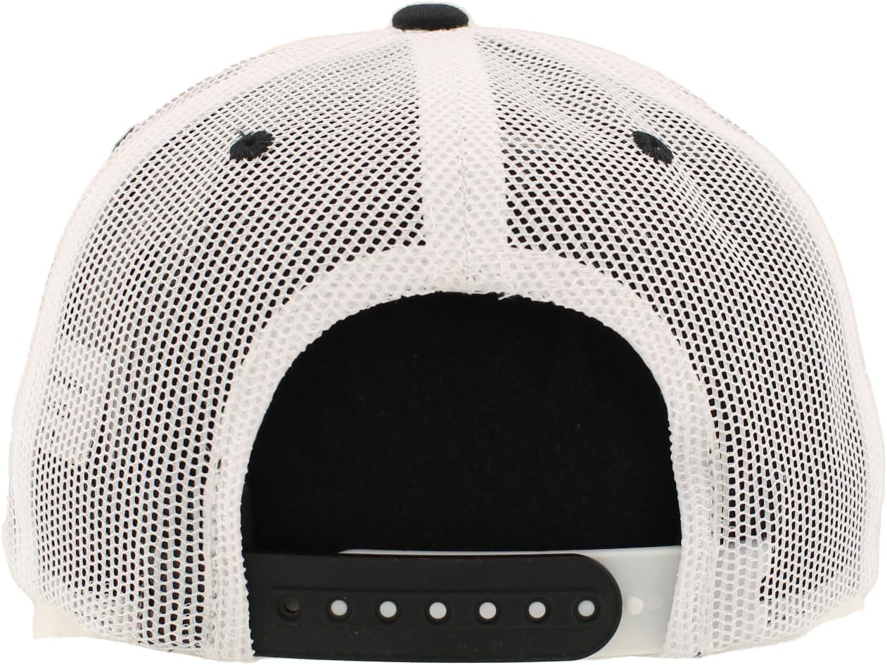 ZHATS Standard NCAA Officially Licensed Trucker Hat Dakota Switchback Patch Black White, One Size