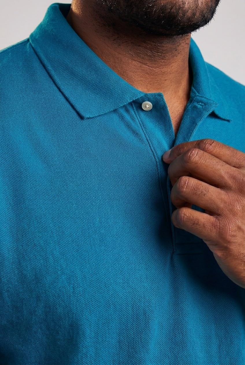 KingSize Men's Big & Tall Shrink-Less Longer-Length Cotton Polo Shirt