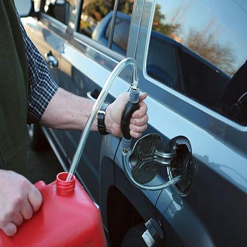 Miniatura 2 de Bomba de manguera de sifón de gasolina, bomba de sifón manual para transferencia de gasolina, bomba de sifón manual para agua, gas, bomba de sifón