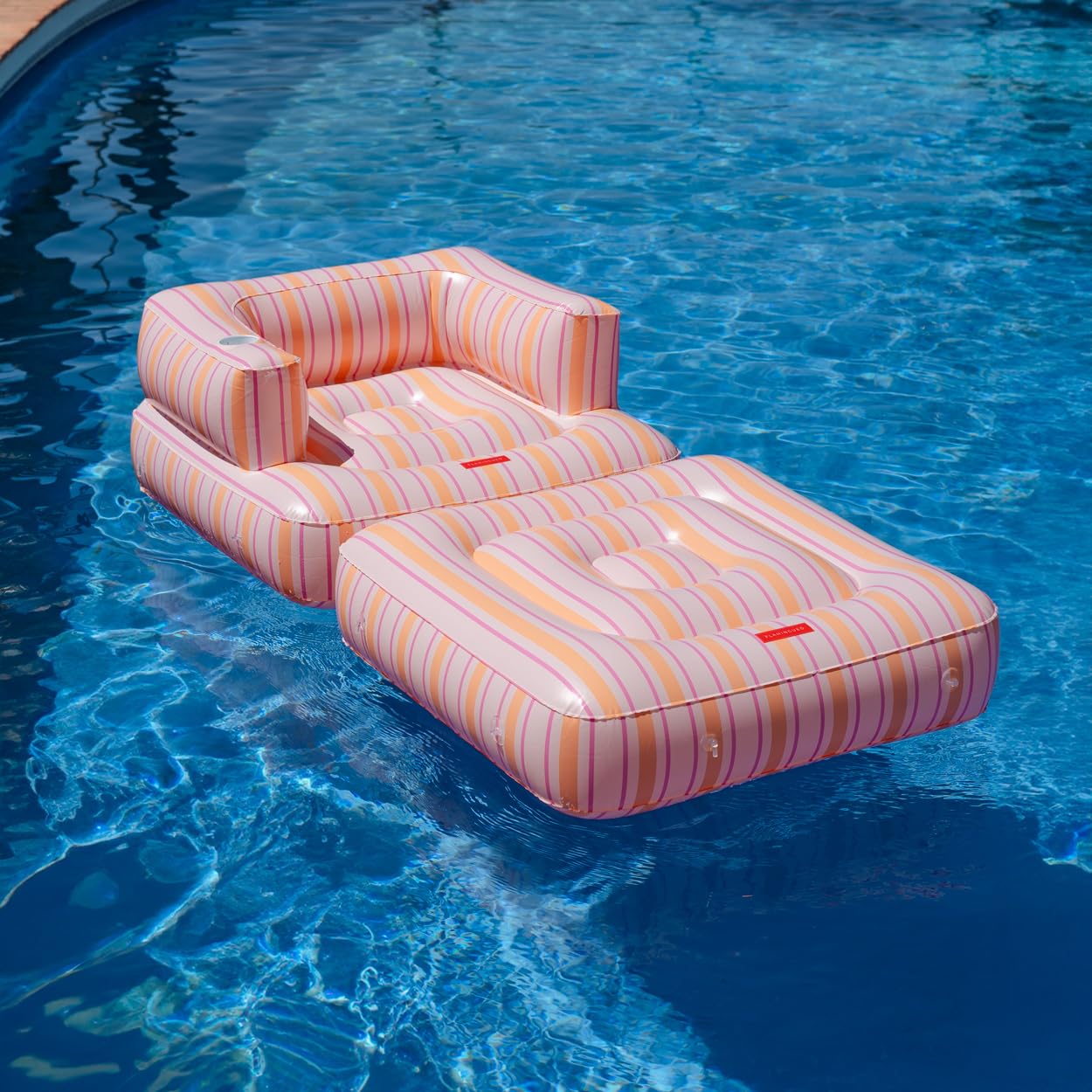 Flamingueo Materassino Mare - Gonfiabile Mare, Gonfiabili Piscina, Poltrona Gonfiabile, Materassino Gonfiabile Mare, Lettino Piscina (25 x 90 x 90 cm)