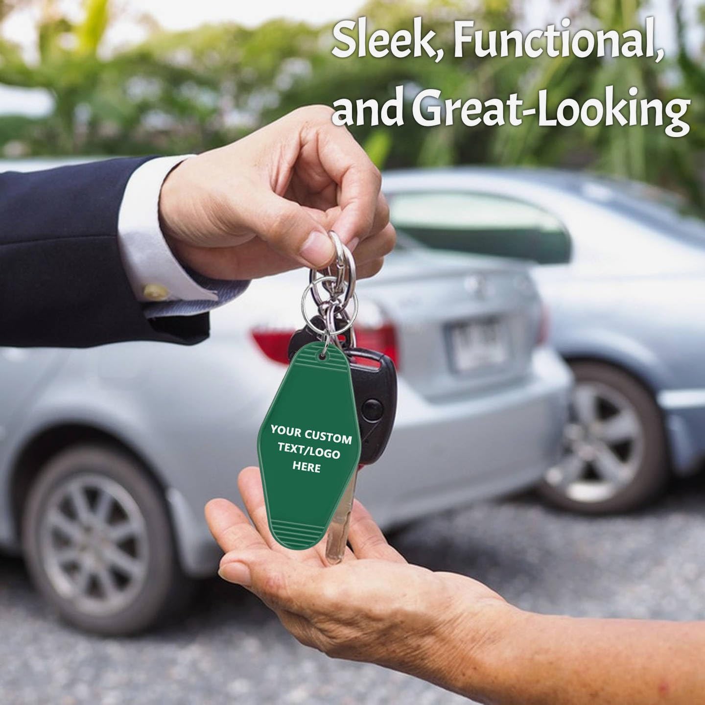 Custom Vintage Hotel Motel Keychains 100 Pack, Personalized Logo, Text Bulk - Perfect for Tradeshows, Campaign Gifts - Customizable Key Tags - Image 5