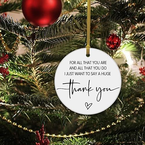 Vista 77 de REWIDPARTY Adorno de recuerdo de agradecimiento – Regalo de agradecimiento para familiares, amigos, profesores – Corazón de cerámica de 3 pulgadas