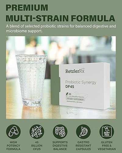 Miniatura 9 de Probiotic Synergy Daily Df 30 mil millones de CFU por Dr. RetzlerRx  DRCaps resistentes a los ácidos  Lactobacillus Acidophilus La-14, Lactobacillus