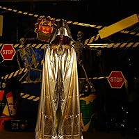 Vista 3 de Capa con capucha de mago de Halloween con capucha, bata de longitud completa para mujeres y hombres, disfraz de juego de rol, disfraz