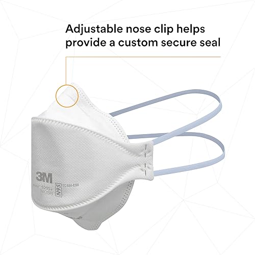 Miniatura 12 de 3M Aura - Respirador de partículas 9205+, N95, paquete de 20 respiradores desechables, envueltos individualmente, diseño de pliegue plano de 3