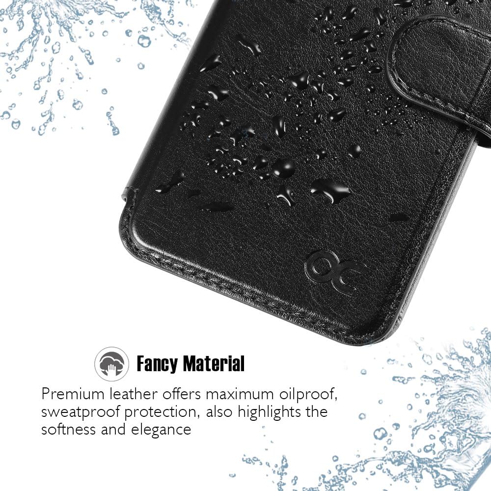 OCASE Galaxy S7 Edge Case Leather Wallet Flip Case for Samsung Galaxy S7 Edge (Black)