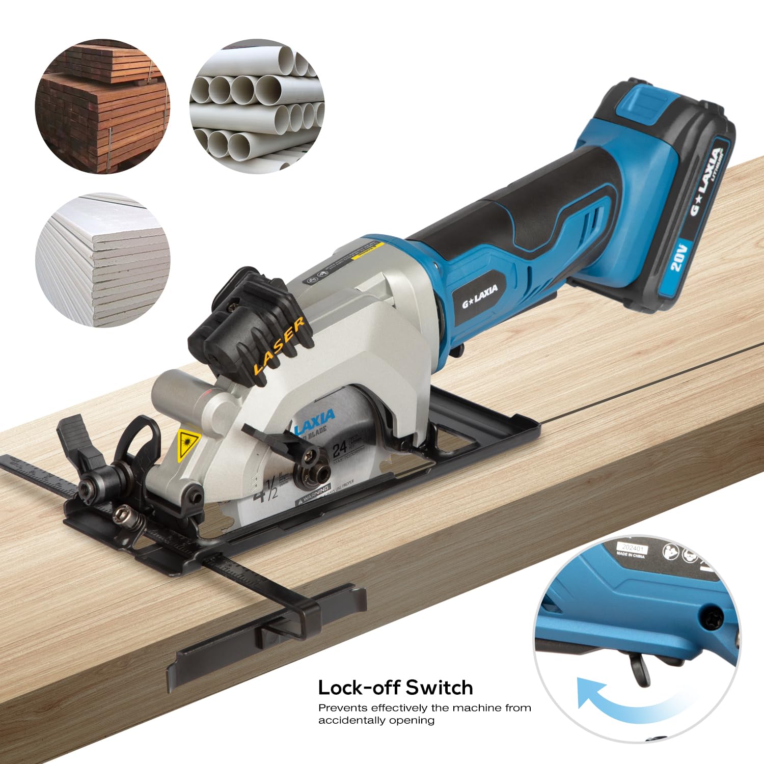 G LAXIA 20V Cordless Mini Circular Saw -8 G LAXIA 20V Cordless Mini Circular Saw -8