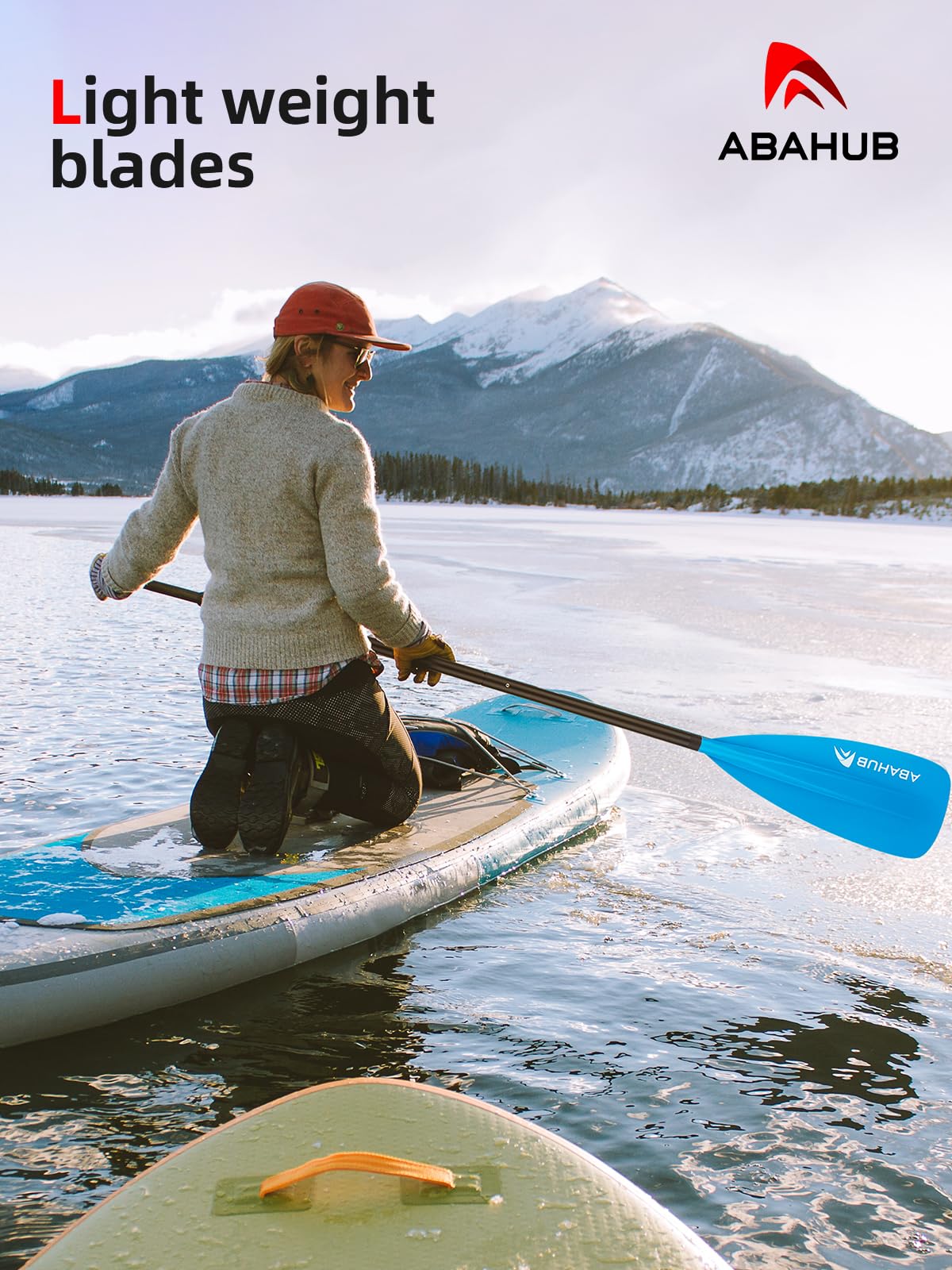 Abahub SUP Paddle - Pala de remo ajustable de aluminio para paddleboard, aleación de aluminio, mango recubierto de poliuretano, 172-213 cm, hoja de plástico y nailon