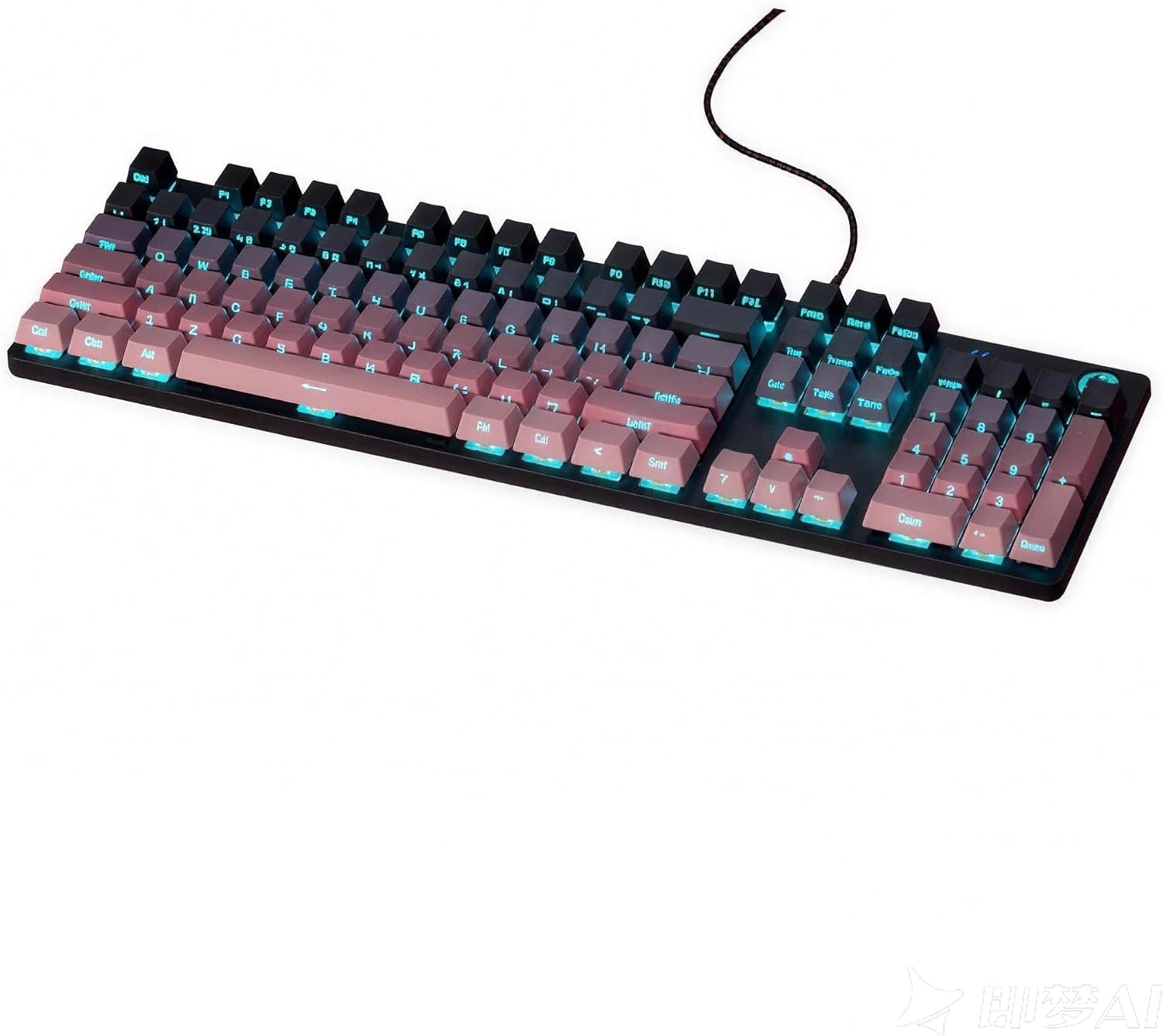 HP GK400F Wired RGB Gaming Keyboard, 104 Keys Mechanical Keyboard, RGB Backlight Effects, Double-Shot keycaps, Brown Switches Switches, Wired Gaming Keyboard for Laptop & PC, BlackBerry Pink