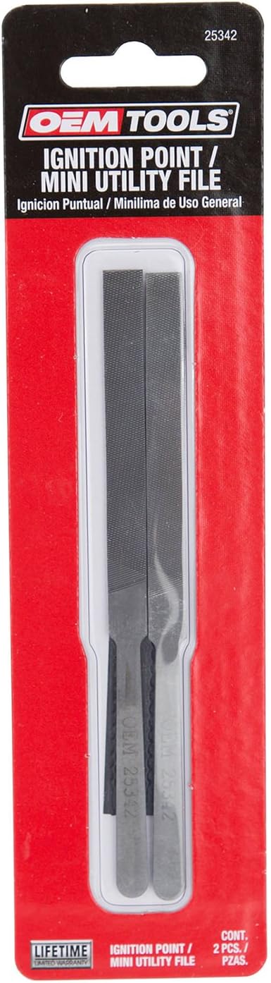 Great Neck OEMTOOLS 25342 2 Piece Ignition Point and Utility File, Mini, Precision Ground Filing, Tempered Steel, 2 Pack for Take Anywhere Convenience