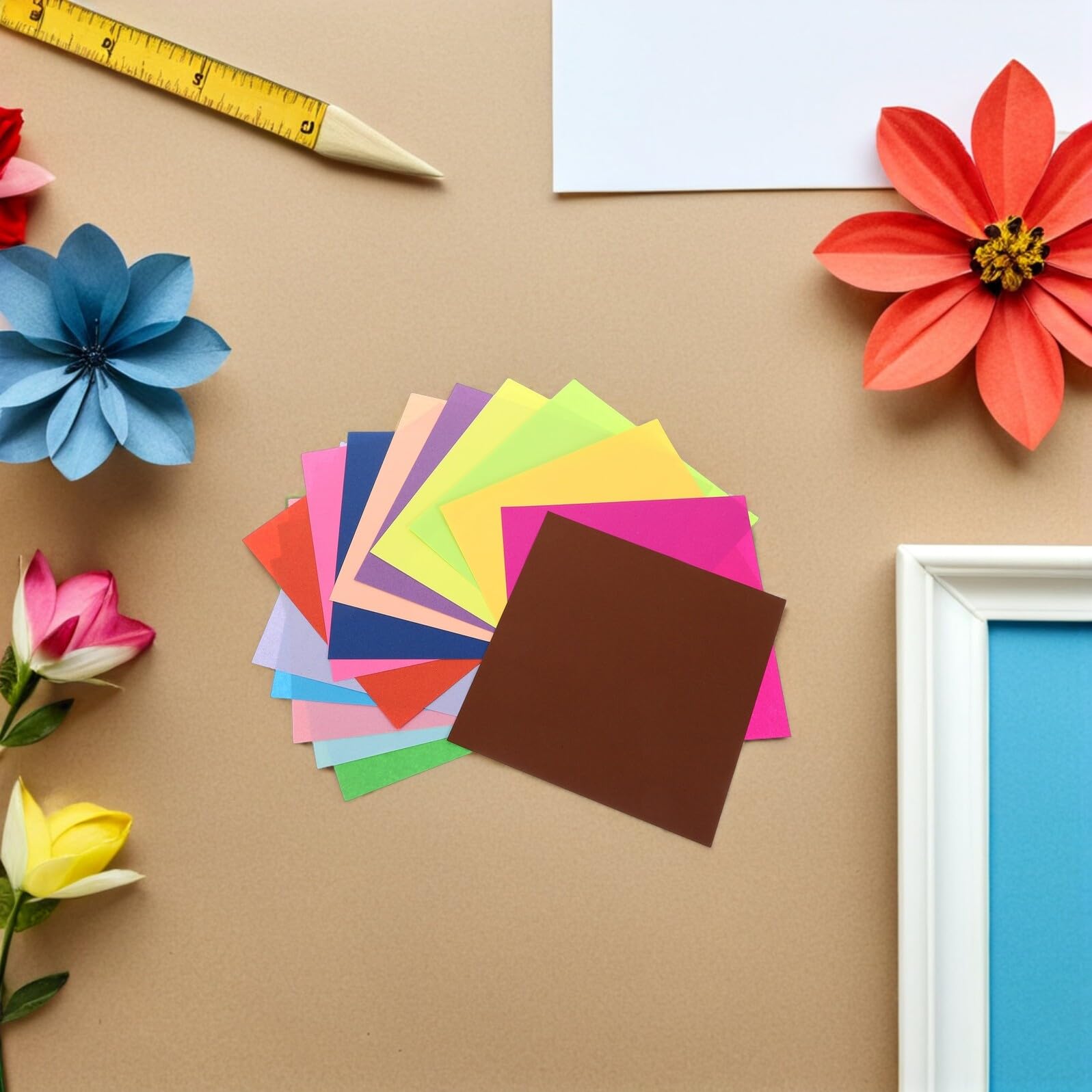 Origamipapier für Kinder und Anfänger 600 Blatt, Doppelseitig Bedruckt