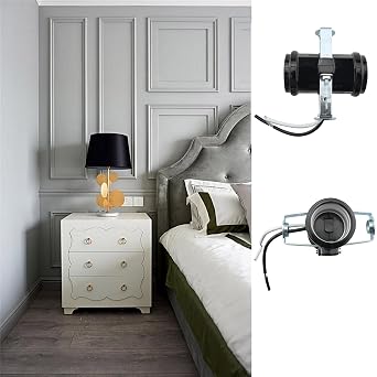 Double Bulb Socket CHENJIN 2-Light Medium Base E26 Phenolic Double Light Socket with Wire Leads, Twin Cluster Socket, Incandescent Lampholder