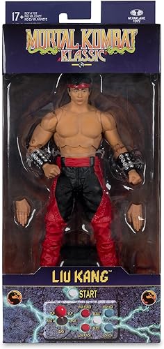 Miniatura 7 de McFarlane Toys - Figura de acción de Mortal Kombat Klassic Liu Kang de 7 pulgadas