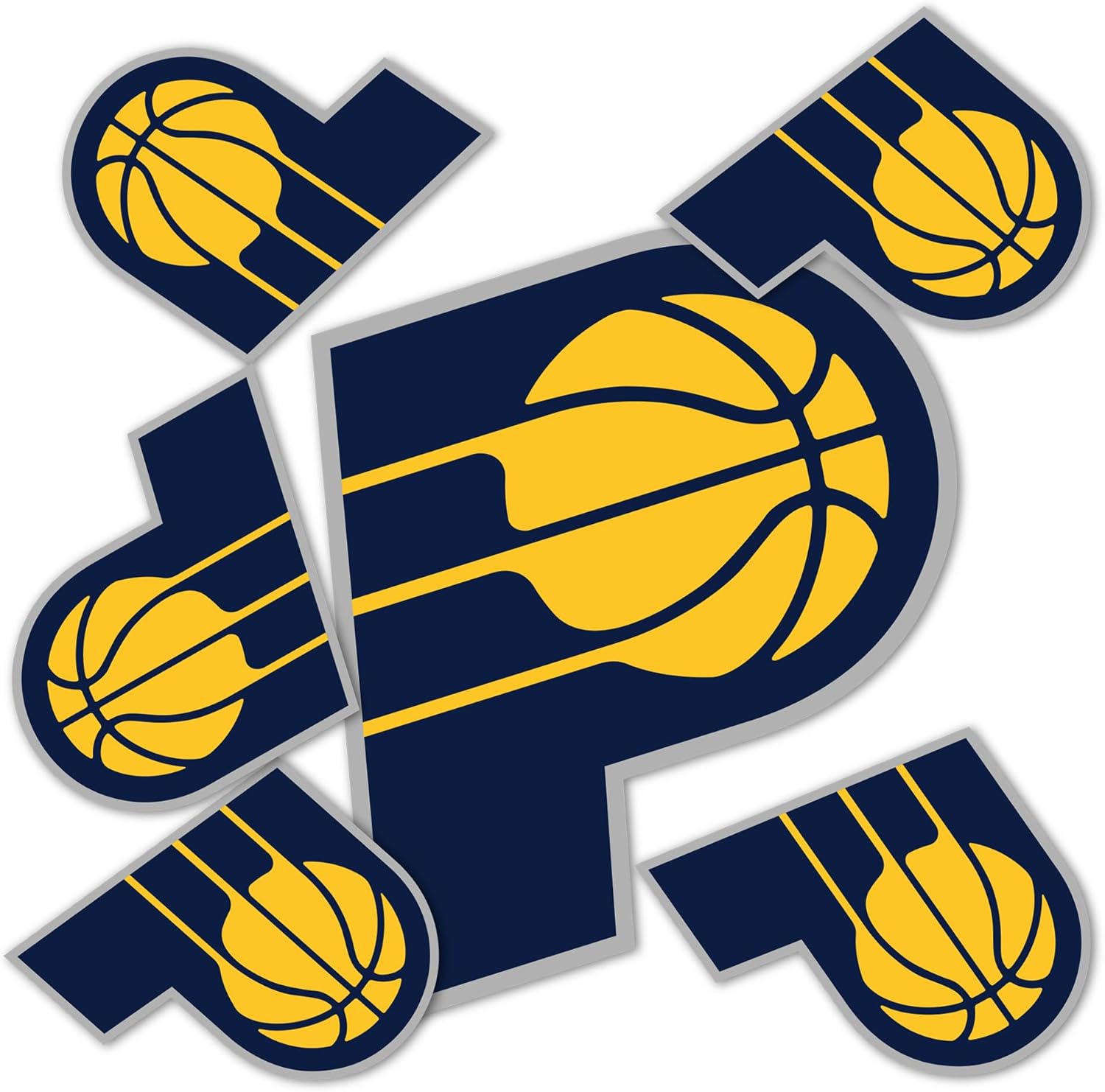 Desert Cactus Indiana Pacers Sticker NBA Officially Licensed Vinyl Decal Laptop Water Bottle Car Scrapbook Sheet (Type 3-1)