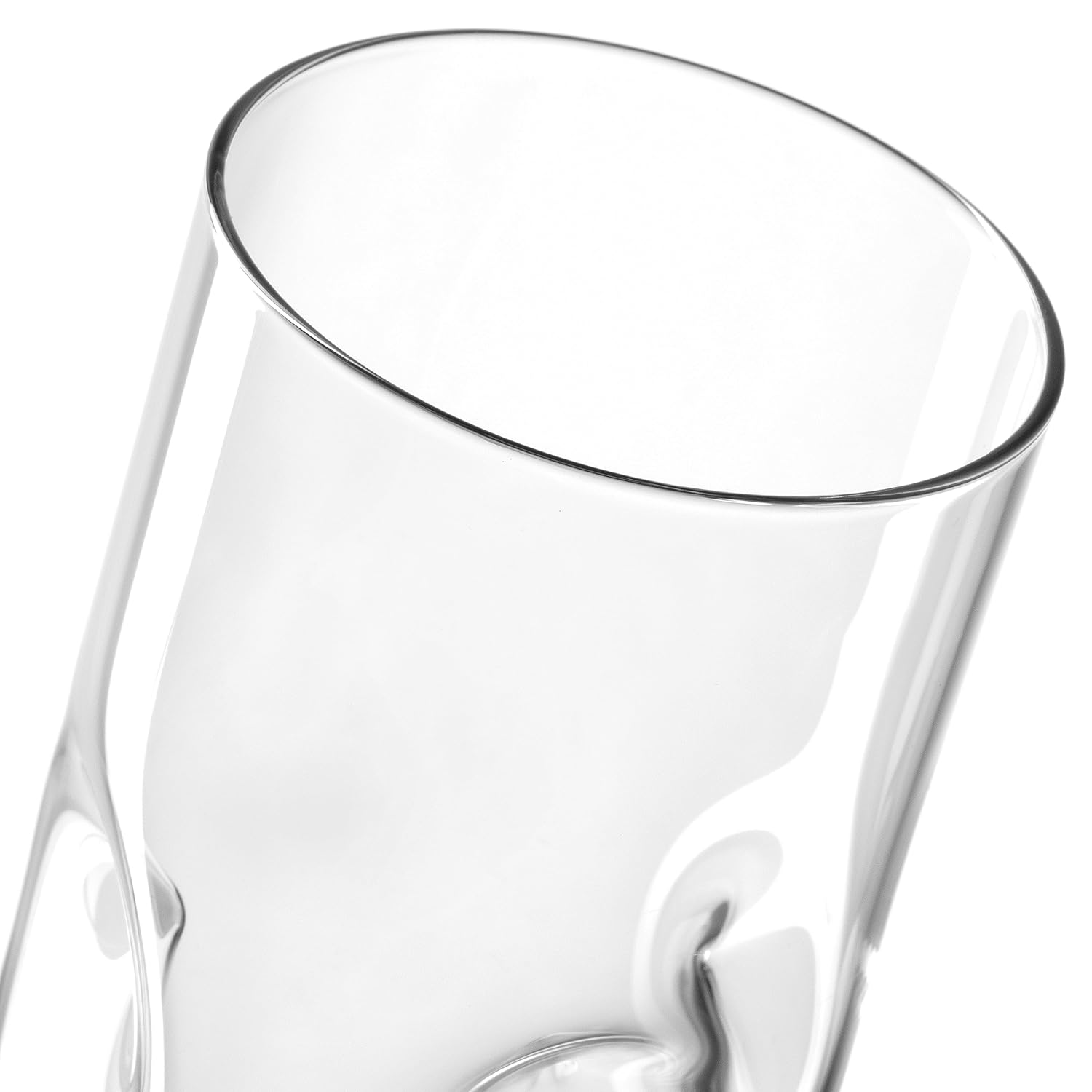 Leonardo Vesuvio 077382 Drinking Glass Set of 4 – Cups Made of High-Quality Glass in Organic Shape – Capacity 330 ml – Handmade – Dishwasher Safe – 4 Transparent Water Glasses