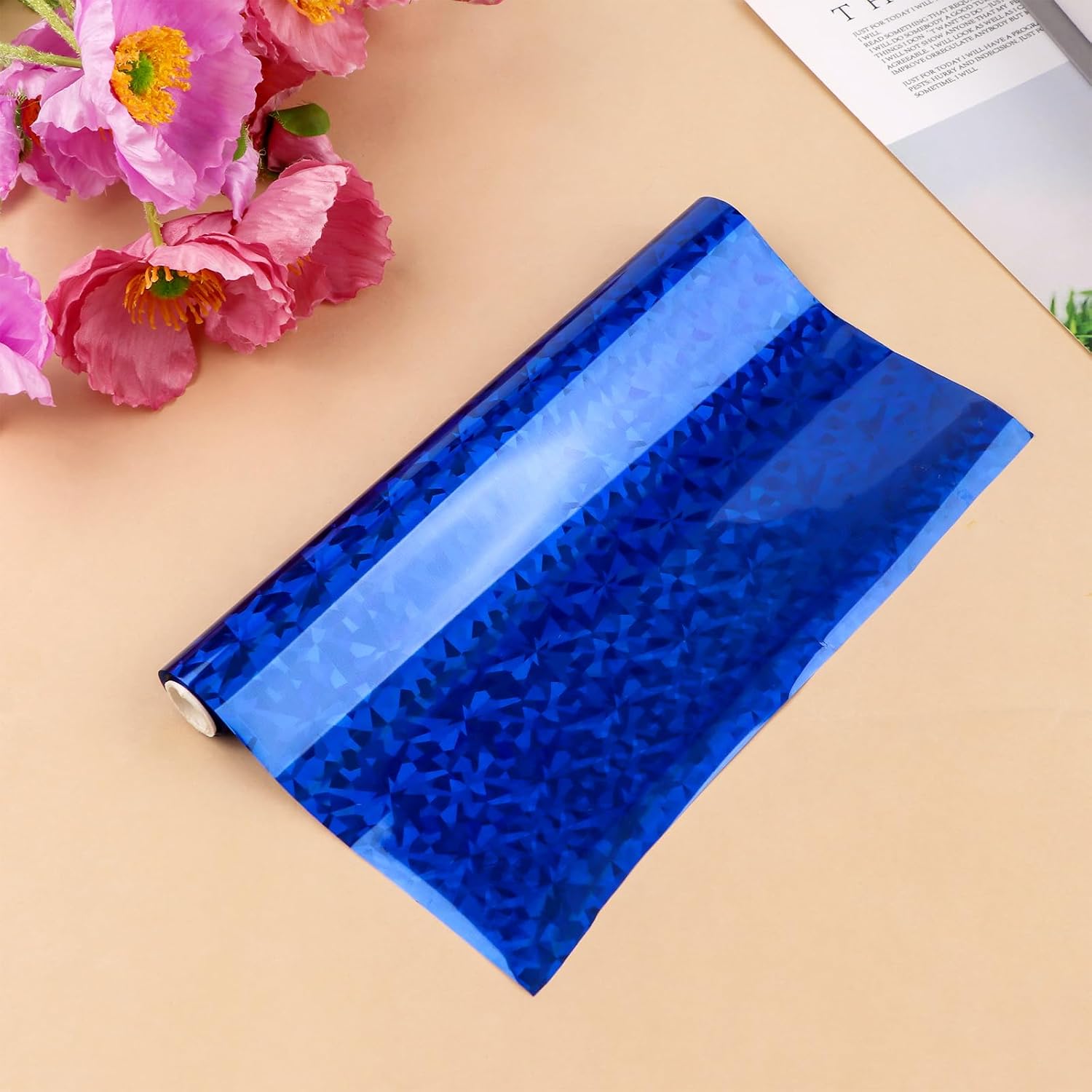 Briartw 2 Rolls Blue Gemstone Toner Reactive Foil - Per Roll 19.3cm x 5m (7.6in x 16.4ft) - Metallic Finish for Laser Printers & Laminators - Ideal for Printing,Cardmaking,Scrapbooking,DIY Projects