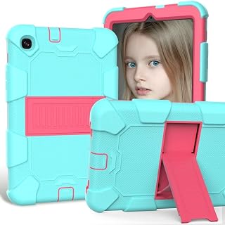 LICHONGGUI Cubierta de la Caja de la Tableta For la lengüeta A 8.4 (2020) Estuche de protección de Silicona a Prueba de Golpes de Dos Colores con el Titular (Aqua Rosa + Caliente)