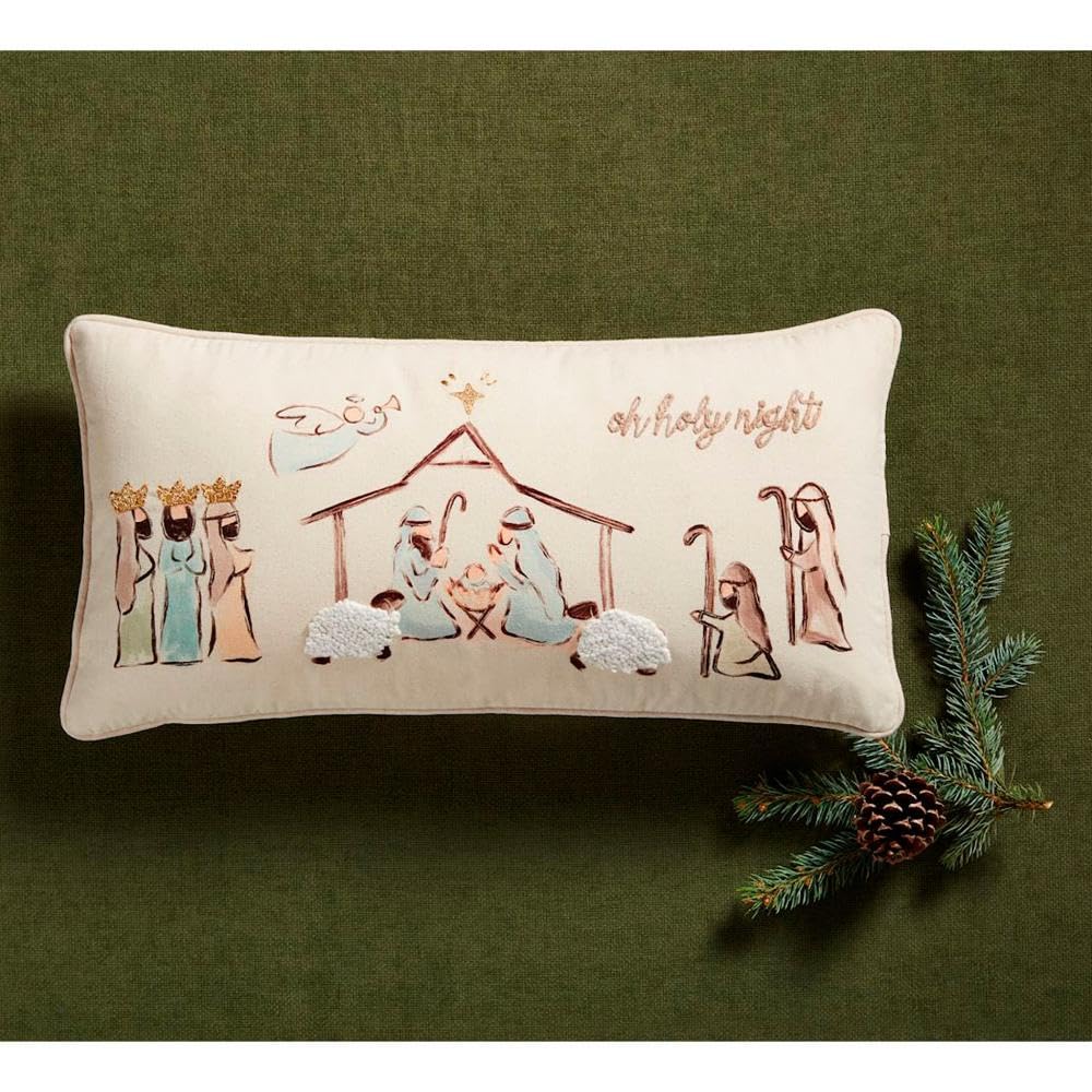 Coussin de crèche Mud Pie crème 30,5x61 cm pour lit bébé