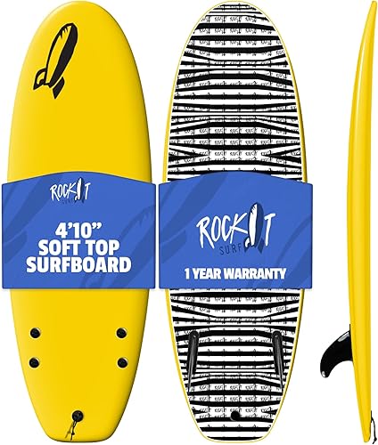 Miniatura 2 de Rock-It - Tabla de surf CHUB Soft Top de 4 pies y 10 pulgadas, para niños y mini, fácil de remar y maniobrable para principiantes