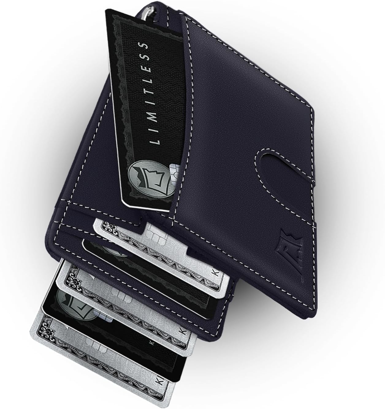 KINGS LOOT Wallet Mens Slim Wallet TRADITIONAL RFID Blocking Bifold Credit Card Holder for Men with Gift Box, Blue, Small, Rfid Wallet