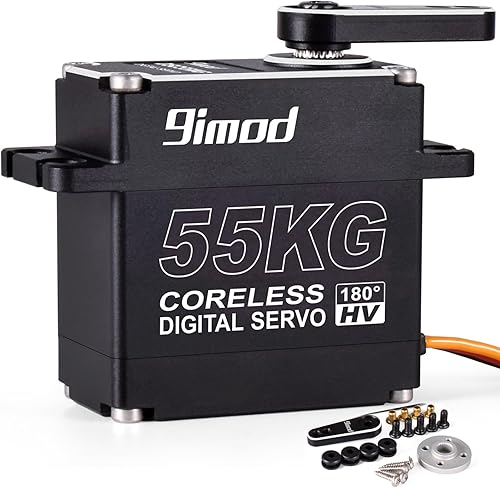 Vista 7 de Impermeable 121.3 lbs Servo Motor sin núcleo de alto par 8.4V HV Servo Metal Engranajes Servo Digital para 1/8 1/10 1/12 RC Crawler Truck RC Cars