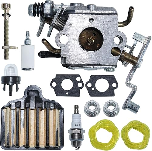 Miniatura 2 de AUMEL C1M-W47 Carburador Aire Combustible Línea Ajustador Barra Kit Tuerca para Poulan Pro PP5020AV PP4818A Sierra 573952201,575296301