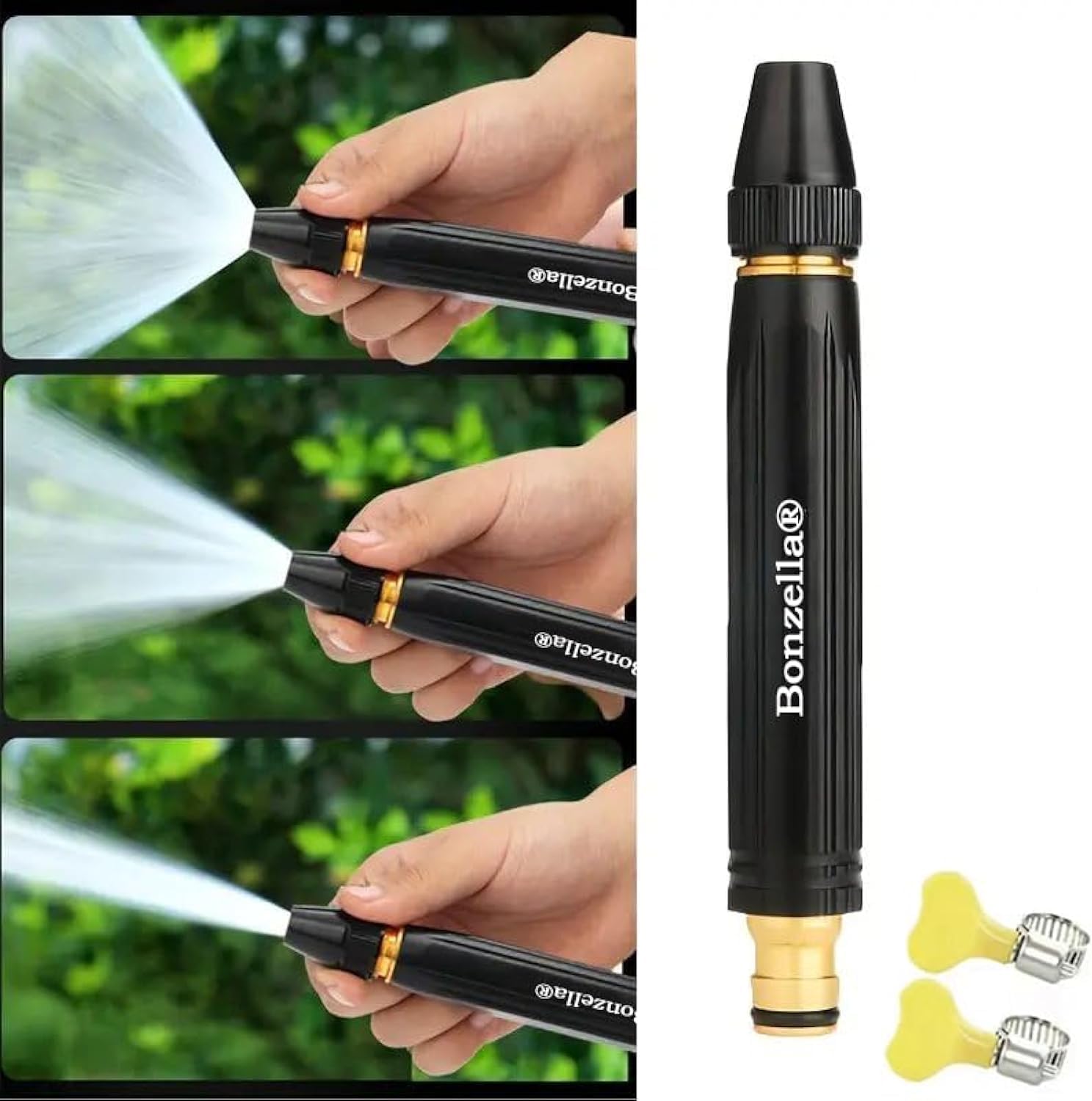 Portable Water Spray Gun for Car and Bike Wash, 1/2" High-Pressure Car Washer Nozzle Sprayer Gun, Adjustable Brass Water Jet Spray Gun for Gardening, Window & Floor Cleaning