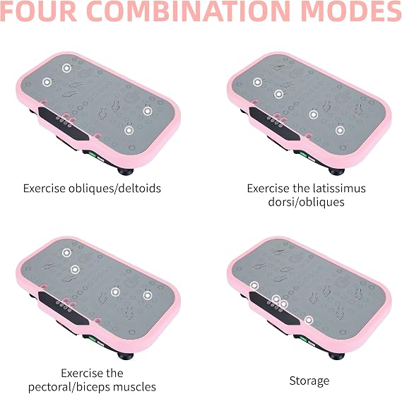 Vibration Plate Fat Removing Machine with 120 Adjustable Speeds & Anti-Slip Handles - Targets Stubborn Belly/Thigh Fat, Silent <45dB for Home Gym, Foldable Design for Seniors/Busy Moms