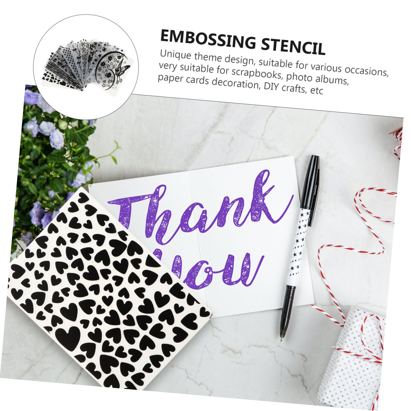 SEWOART 10pezzi Template Plastica Per Embossing Di Modelli Per Scrapbooking e Decorazioni Fai Da Te Con Design Unico e Superficie Irregolare