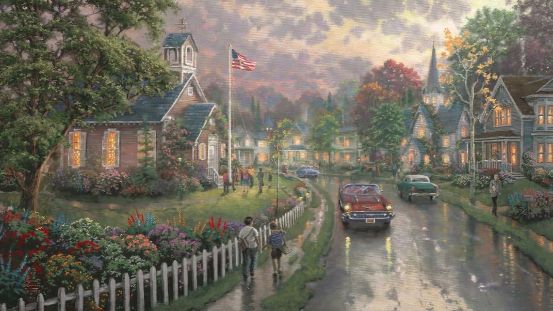 Thomas Kinkade Morning Pledge 1000-Piece Jigsaw Puzzle