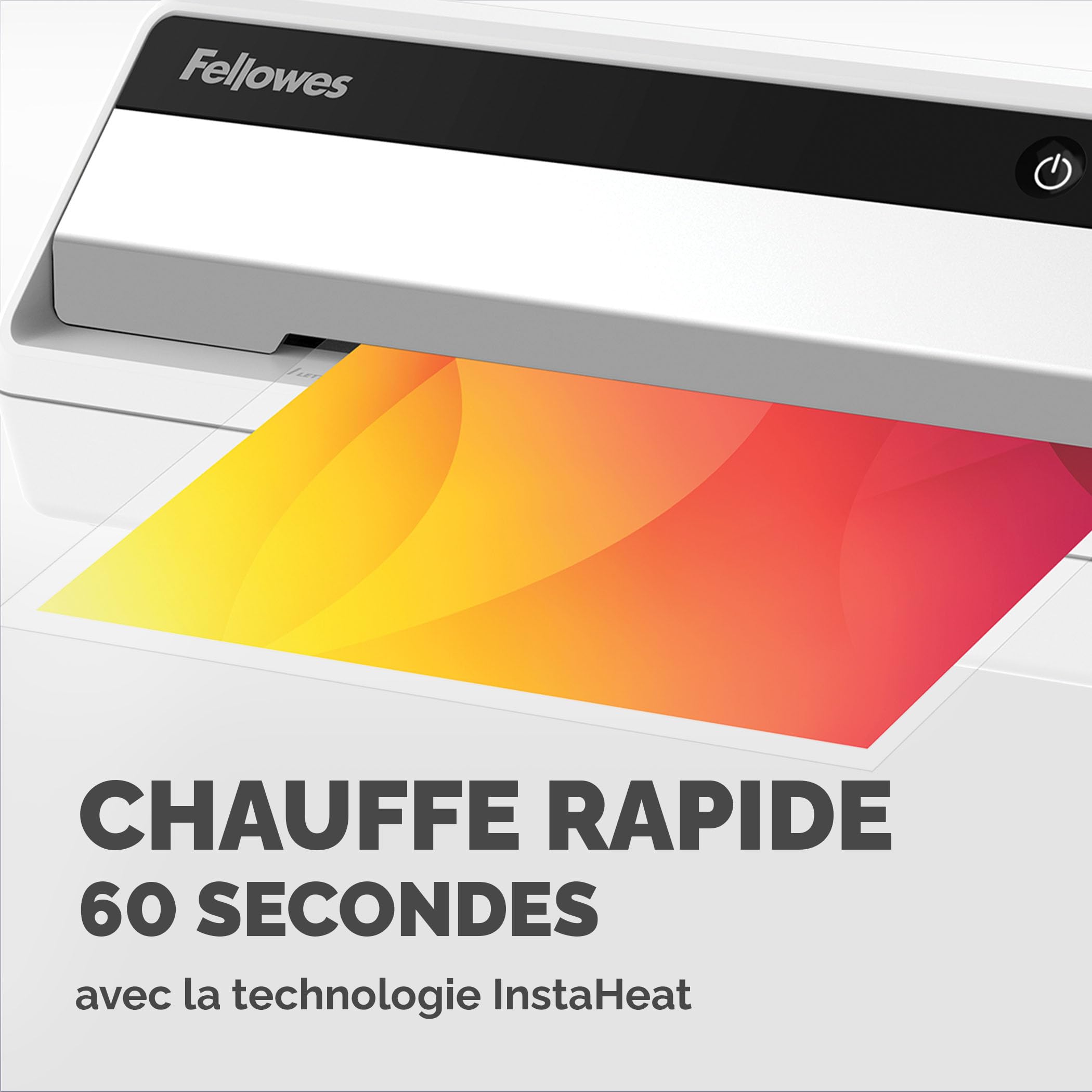 Fellowes Plastifieuse Saturn 3I A4 30cm/min 80-125 microns 3 réglages de température Gris Clair/Noir
