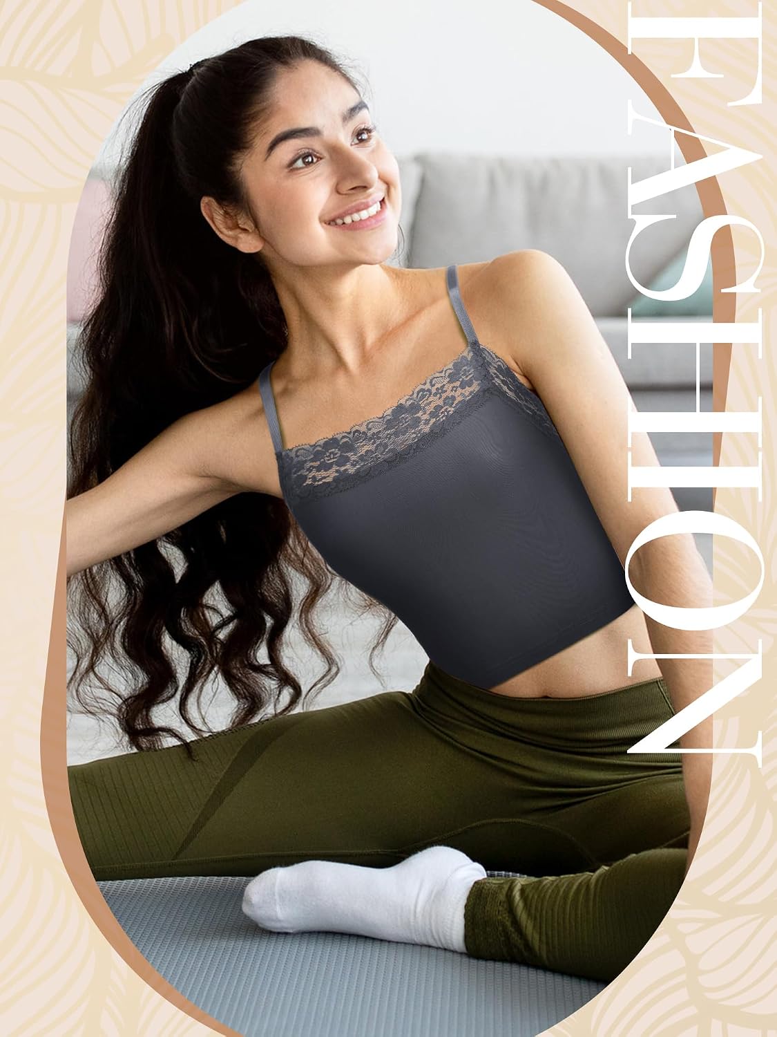 Bencailor 6/8 Pcs Women's Lace Camisole Spaghetti Strap Bralettes Crop Tops Half Cami Bandeau Tank