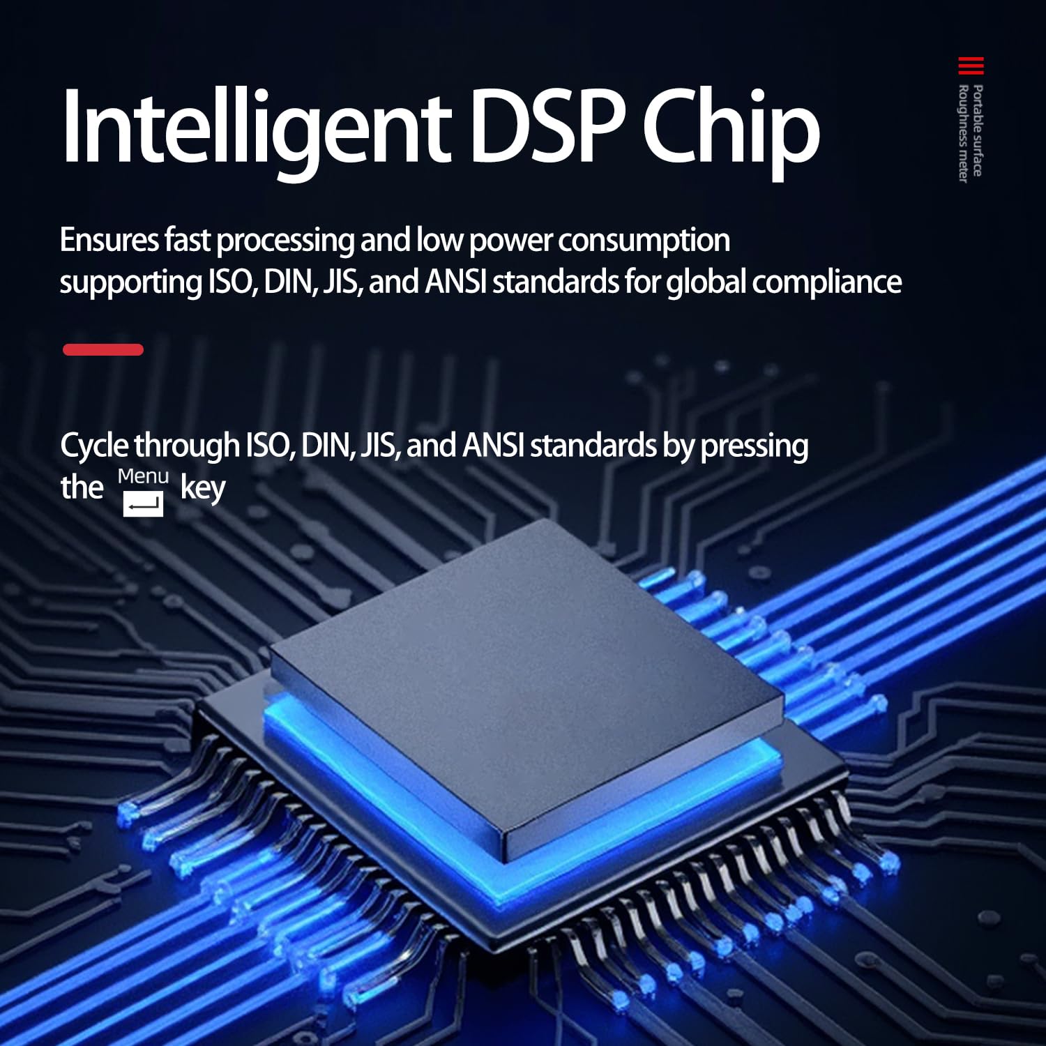 Portable Surface Roughness Tester, High Precision Surface Roughness Gauges with 0.001μm Resolution, 20H Battery, Measures Ra Rz Rq Rt RSm | Digital Profilometer with DSP Chip&100 Data Storage(TR200)