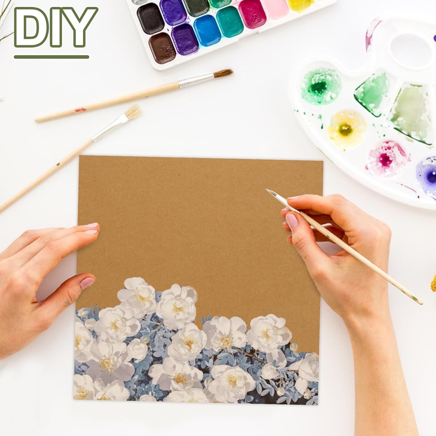 200 Sheets Brown Cardstock 12x12 Heavyweight Kraft Cardstock 250gsm Brown Card Stock Paper Brown Kraft Card Stock for DIY Crafts Cards Making, Invitations, Scrapbook Supplies, Bussines Card, 90lb