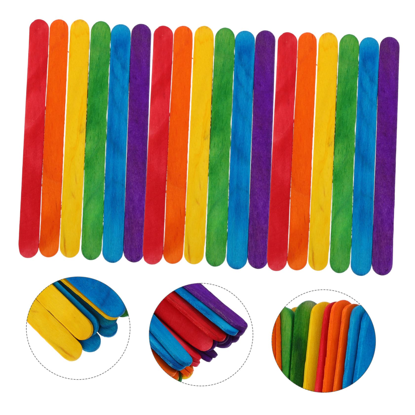 500 Palitos de Madera para Manualidades de Colores Palitos de Helado Seguros para Actividades Creativas Infantiles en Aulas y Proyectos Artesanales