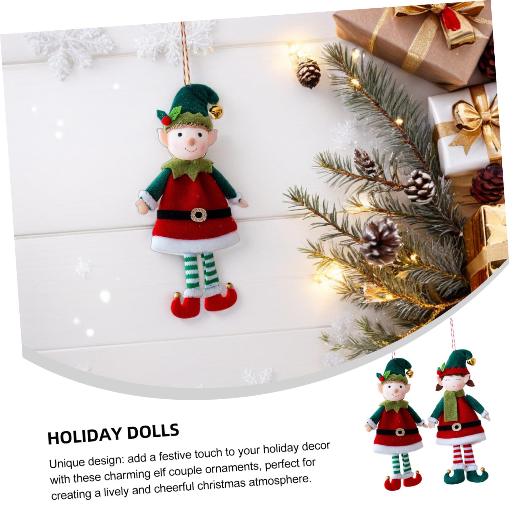 STOBAZA 2pièces Poupées Peluche Elfes Décoratives Elfes pour Noël Peluche Doux pour Sapin De Noël Et Fêtes Hiver
