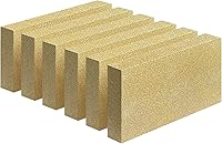 YANRUIPRO Fire Bricks for Wood Stoves & Fireplaces - 9x4.5x1.25" Insulated High-Temp Firebricks, Pack of 6, 2200°F Max