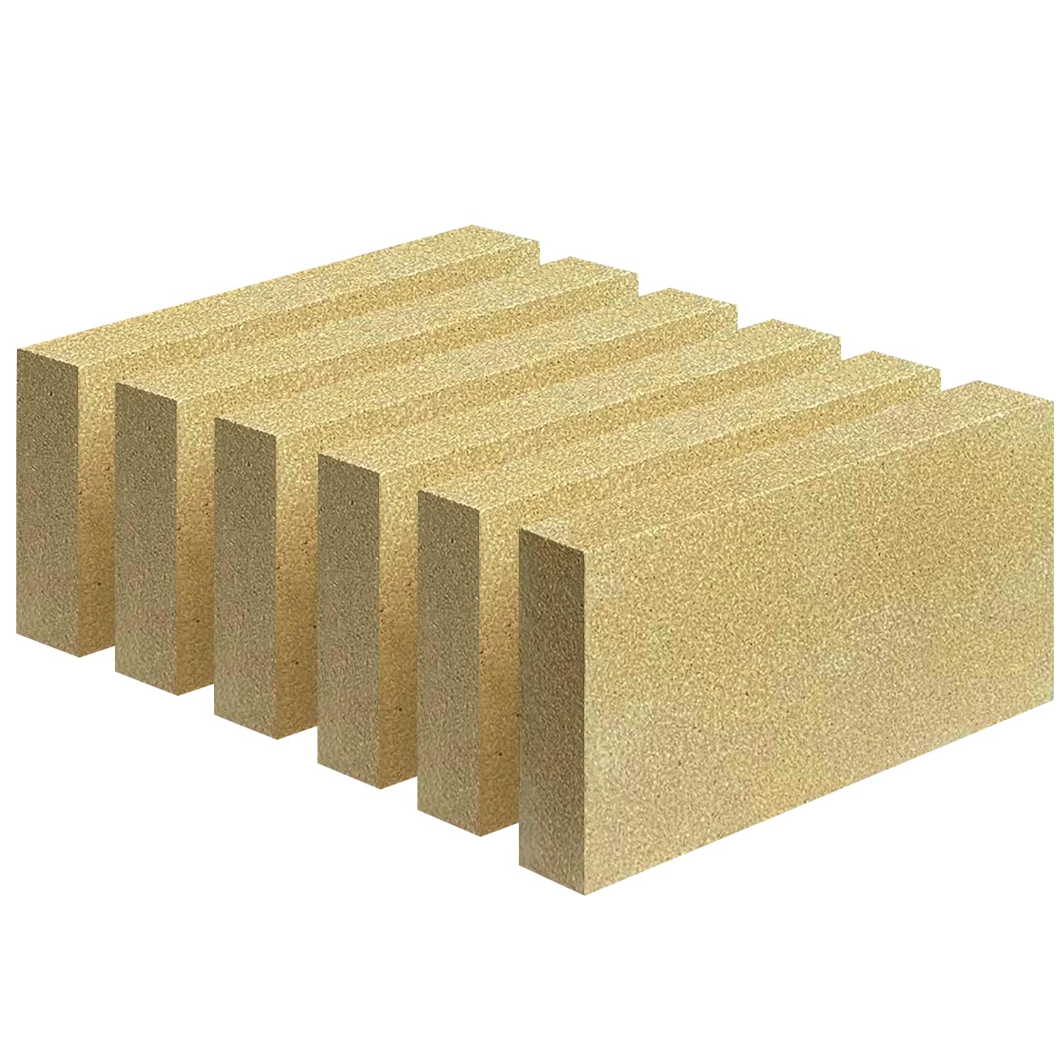 Fire Bricks, FireBrick, High Temperature Insulated Firebricks for Wood Stoves, Fireplaces, Size 9\" X 4-1/2\" X 1-1/4\", Pack of 6, Wood Stove Bricks, Fireplace Brick